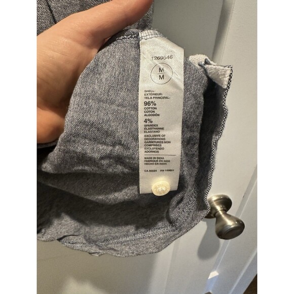 Buffalo David Bitton Polo Shirt Mens M Medium Grey Chest Pocket Stretch Cotton - Picture 3 of 4